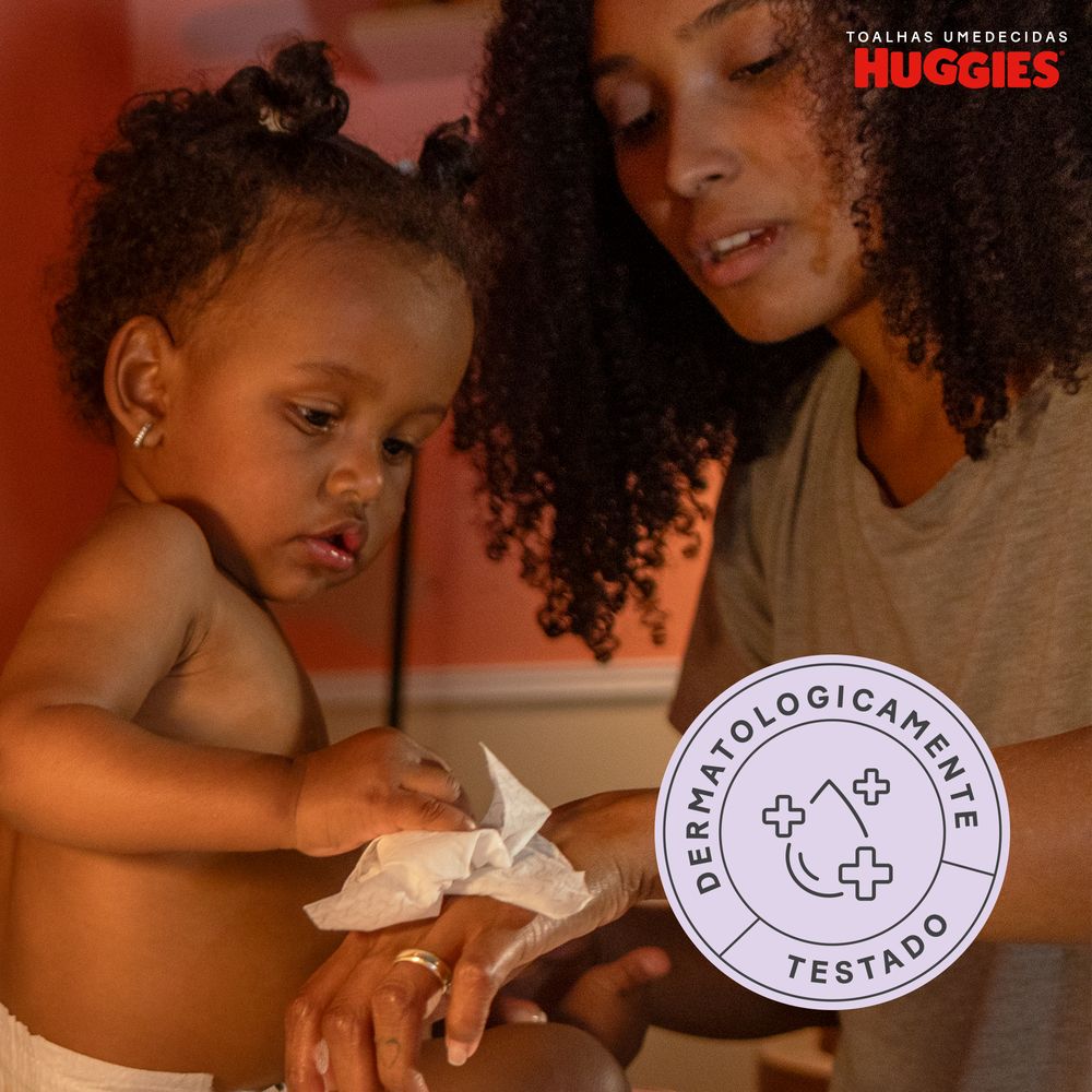 Lenço Umedecido Huggies Rosto e Corpo Limpeza Hipoalergênico - 192 Unidades - Imagem 5