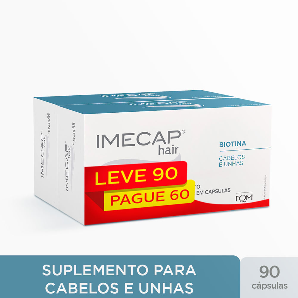 Suplemento Imecap Hair Biotina e Zinco Imecap 90 cápsulas
