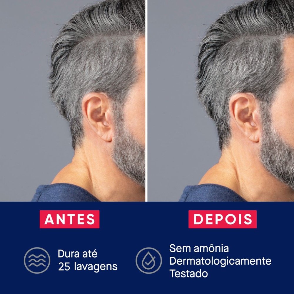 Tonalizante de Cabelo Masculino Biocolor Homem Bozzano Redução dos Grisalhos - Imagem 6