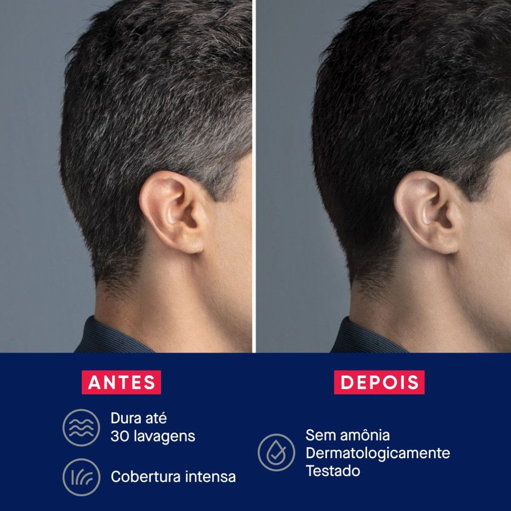 Tonalizante de Cabelo Masculino Biocolor Homem Bozzano Castanho Médio - Imagem 7