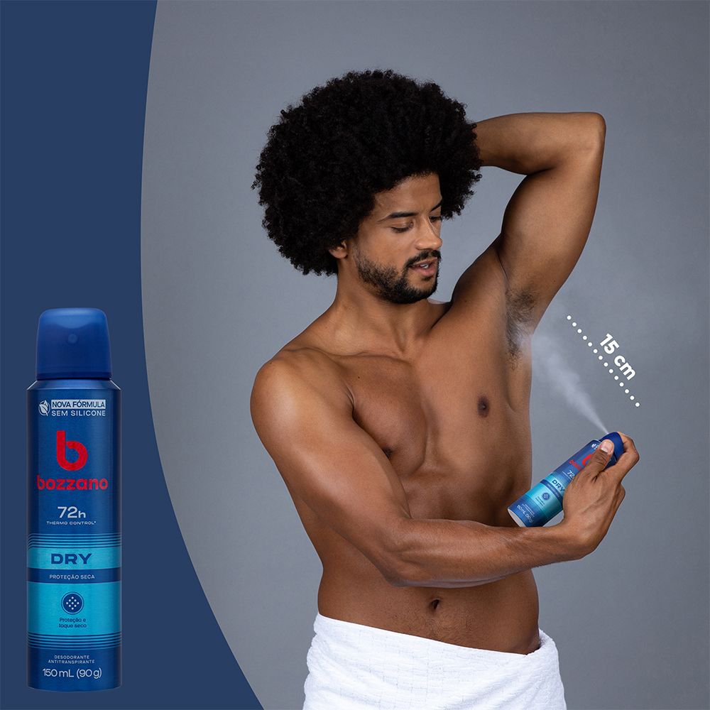 Desodorante Aerossol Antitranspirante Masculino Bozzano Dry 150ml - Imagem 3