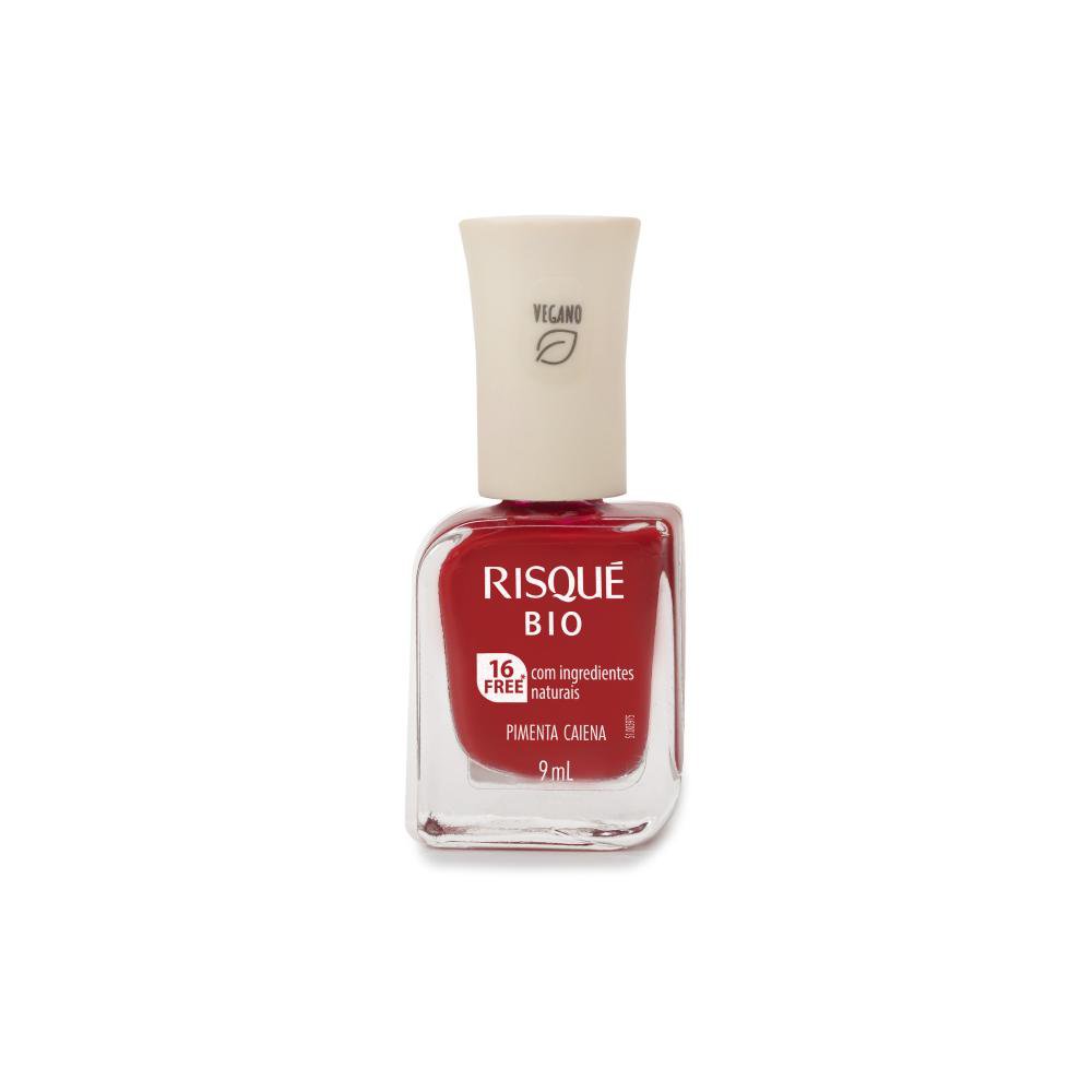 Esmalte Risqué Bio Vermelho Cremoso Pimenta Caiena 9ml