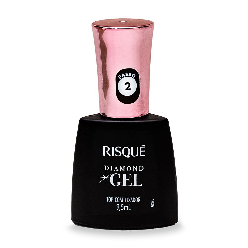 Esmalte Risqué Top Coat Fixador Diamond Gel Cremoso 9,5ml