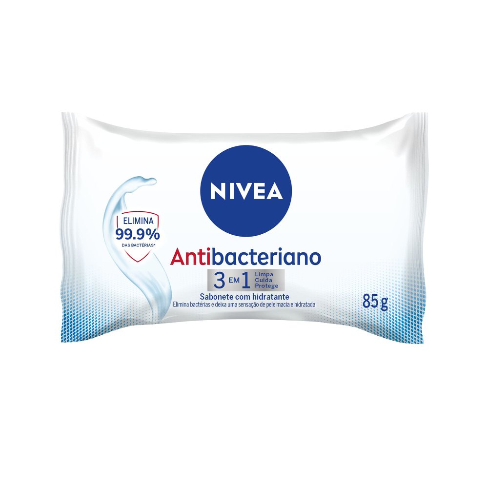 Sabonete em Barra Antibacteriano 3 em 1 com Hidratante Nivea Flow - 85g