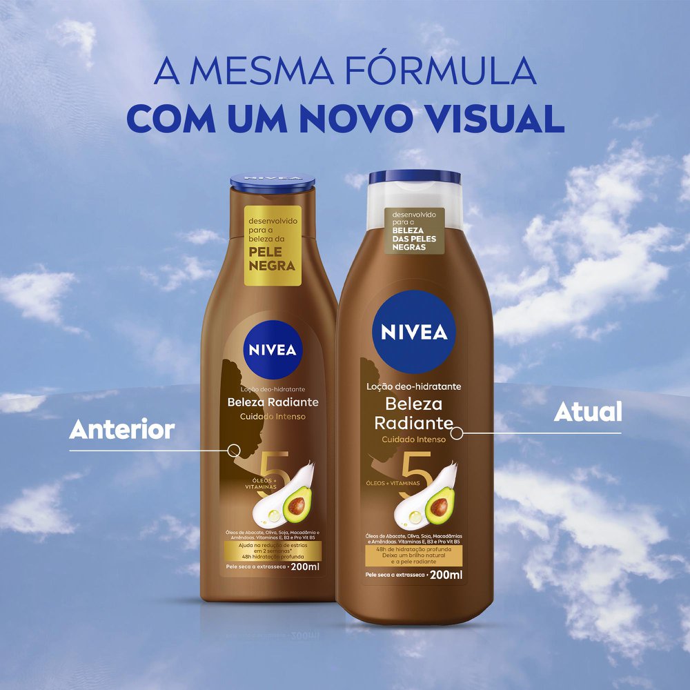 NIVEA Hidratante Desodorante Beleza Radiante Cuidado Intenso 200ml - Imagem 4