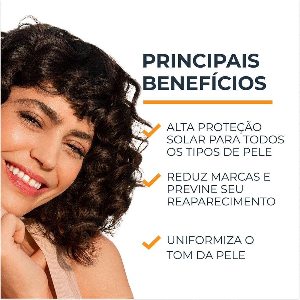 EUCERIN Protetor Solar Facial Antimanchas Cor Média FPS 70 50ml, Pigment Control, Proteção UVA, UVB e Luz Visível, Thiamidol - Imagem 3