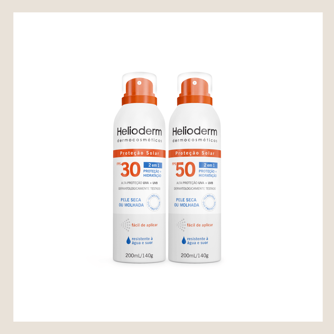 Protetor Solar 2 em 1 FPS 50 Helioderm Spray - 200ml - Imagem 4