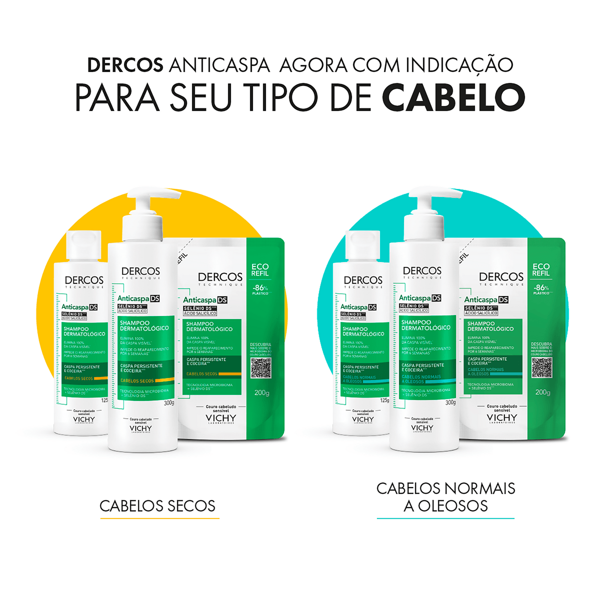Shampoo Anticaspa Dermatológico Vichy Dercos DS - 300g - Imagem 4