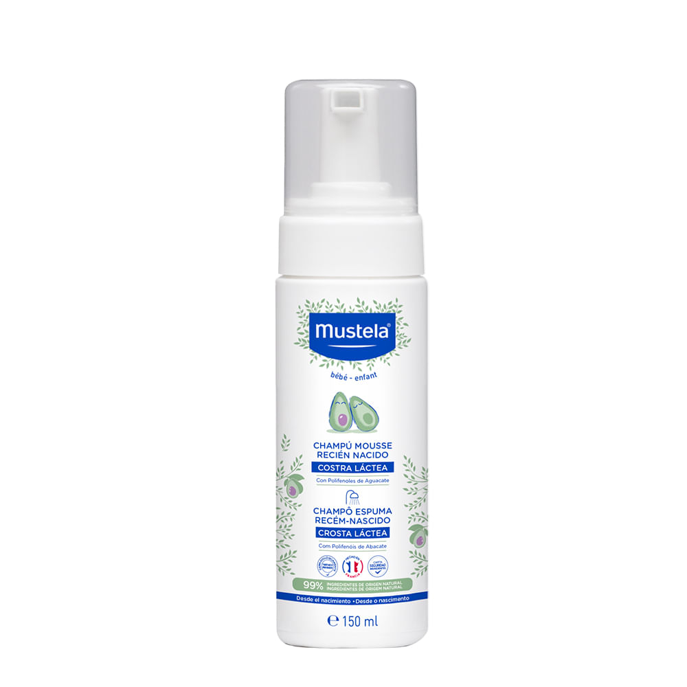 Shampoo Espuma Mustela Bebê Recém Nascido - 150ml