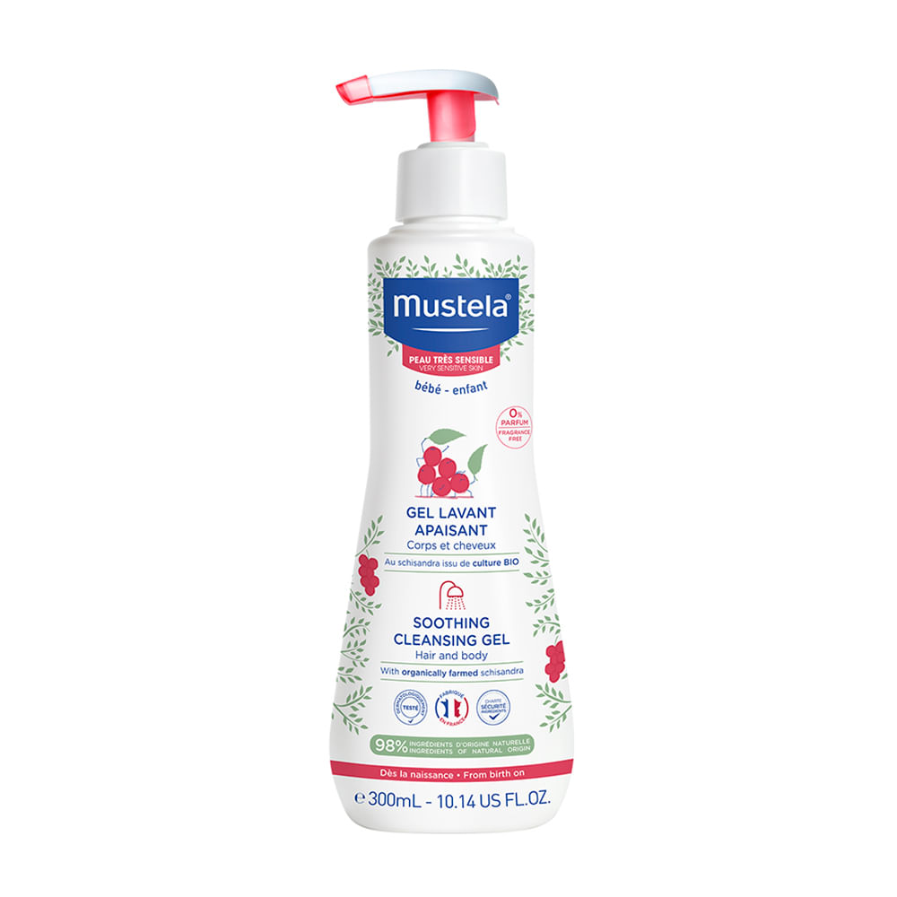 Gel Lavante Calmante Mustela Bebê Pele Muito Sensível - 300ml