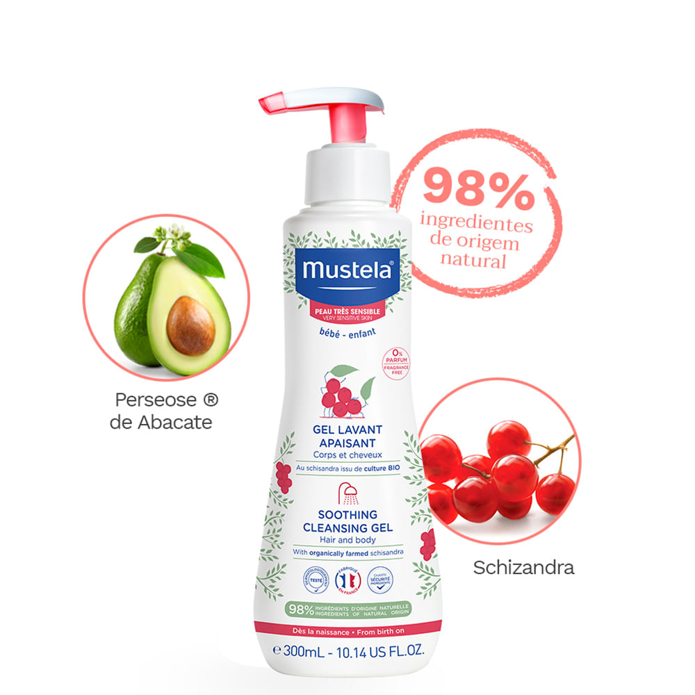 Gel Lavante Calmante Mustela Bebê Pele Muito Sensível - 300ml - Imagem 4
