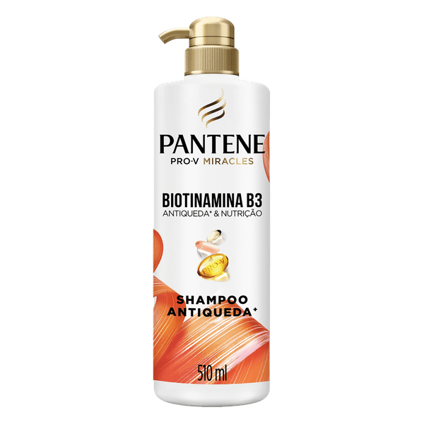 Shampoo Pantene Biotinamina B3 Antiqueda & Nutrição - 510ml