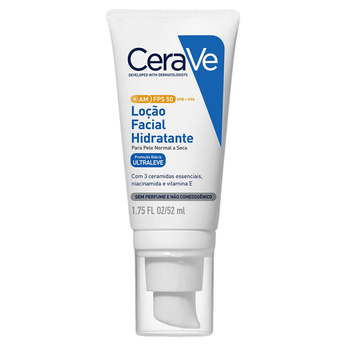 Hidratante Loção Facial FPS 50 sem Perfume Cerave AM - 52ml - Imagem 2