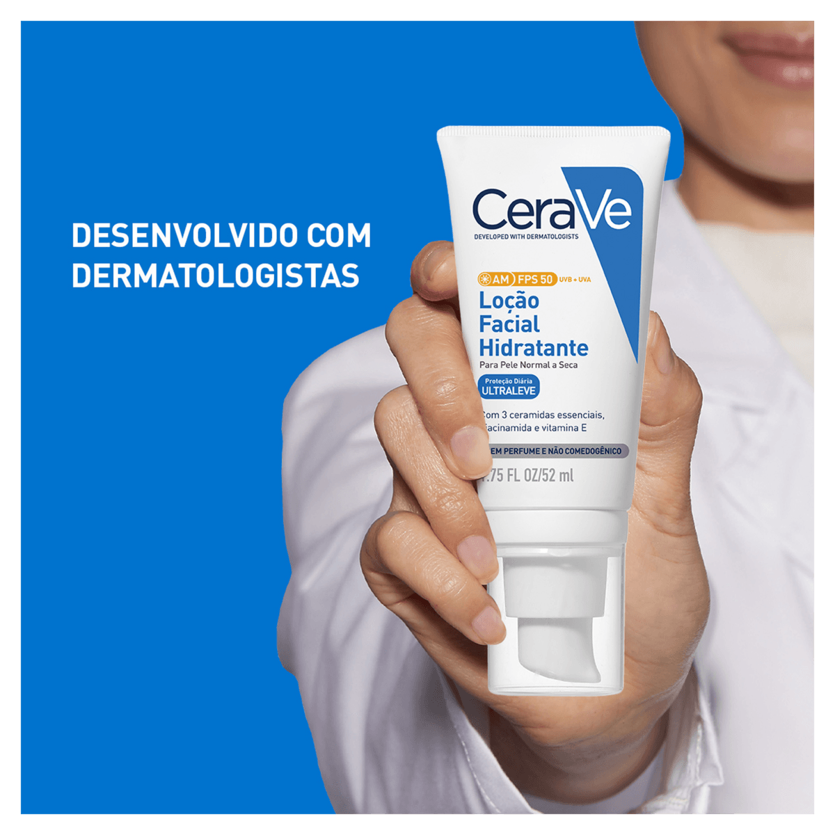 Hidratante Loção Facial FPS 50 sem Perfume Cerave AM - 52ml - Imagem 10