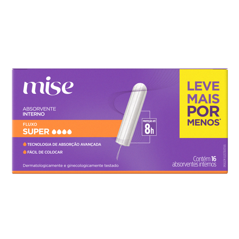 Absorvente Interno Mise Super - 16 Unidades