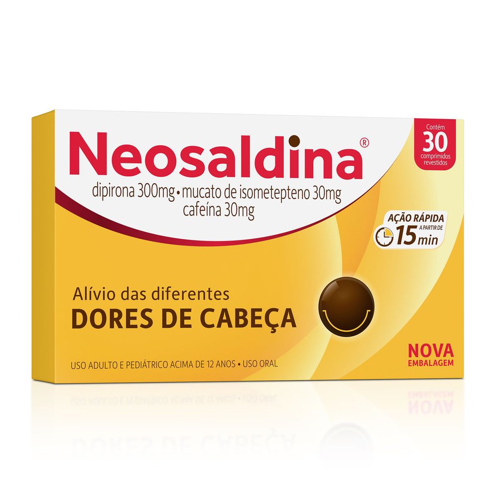 Analgésico Neosaldina Dipirona Caixa 30 drágeas