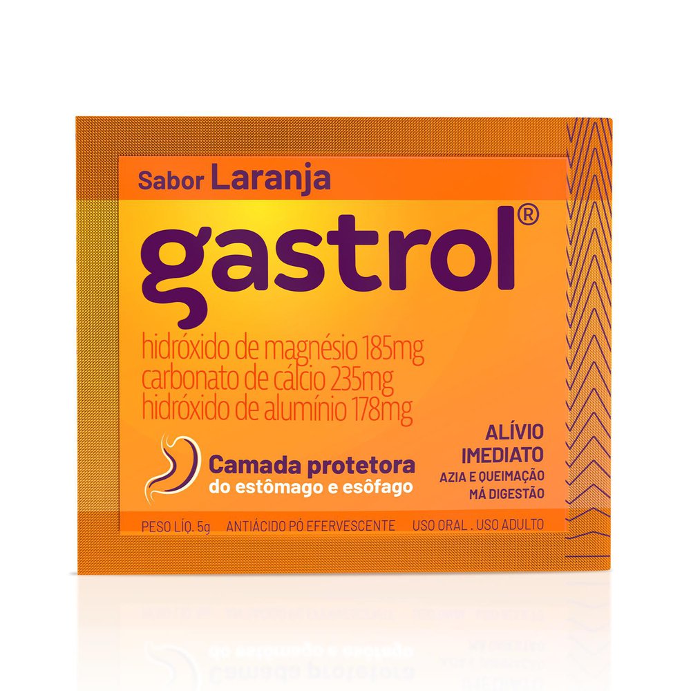Antiácido Gastrol Pó Efervescente Laranja Sachet 5 G — Gastrol Efervecente Laranja 5G