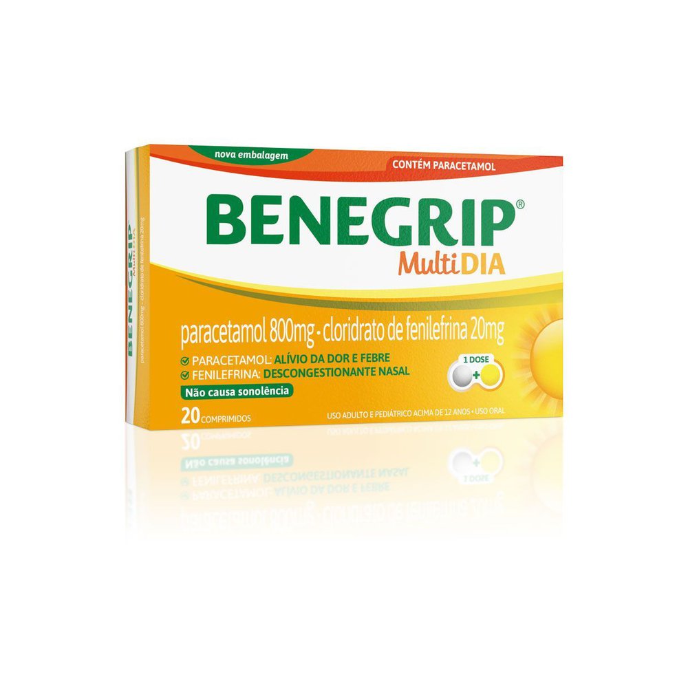 Antigripal Benegrip Multi Dia Caixa 20 Comprimidos