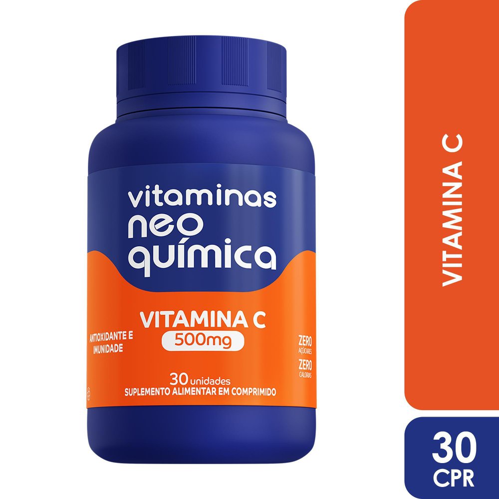 Vitamina C Neo Química Zero Açúcar 500mg - 30 Comprimidos - Imagem 2