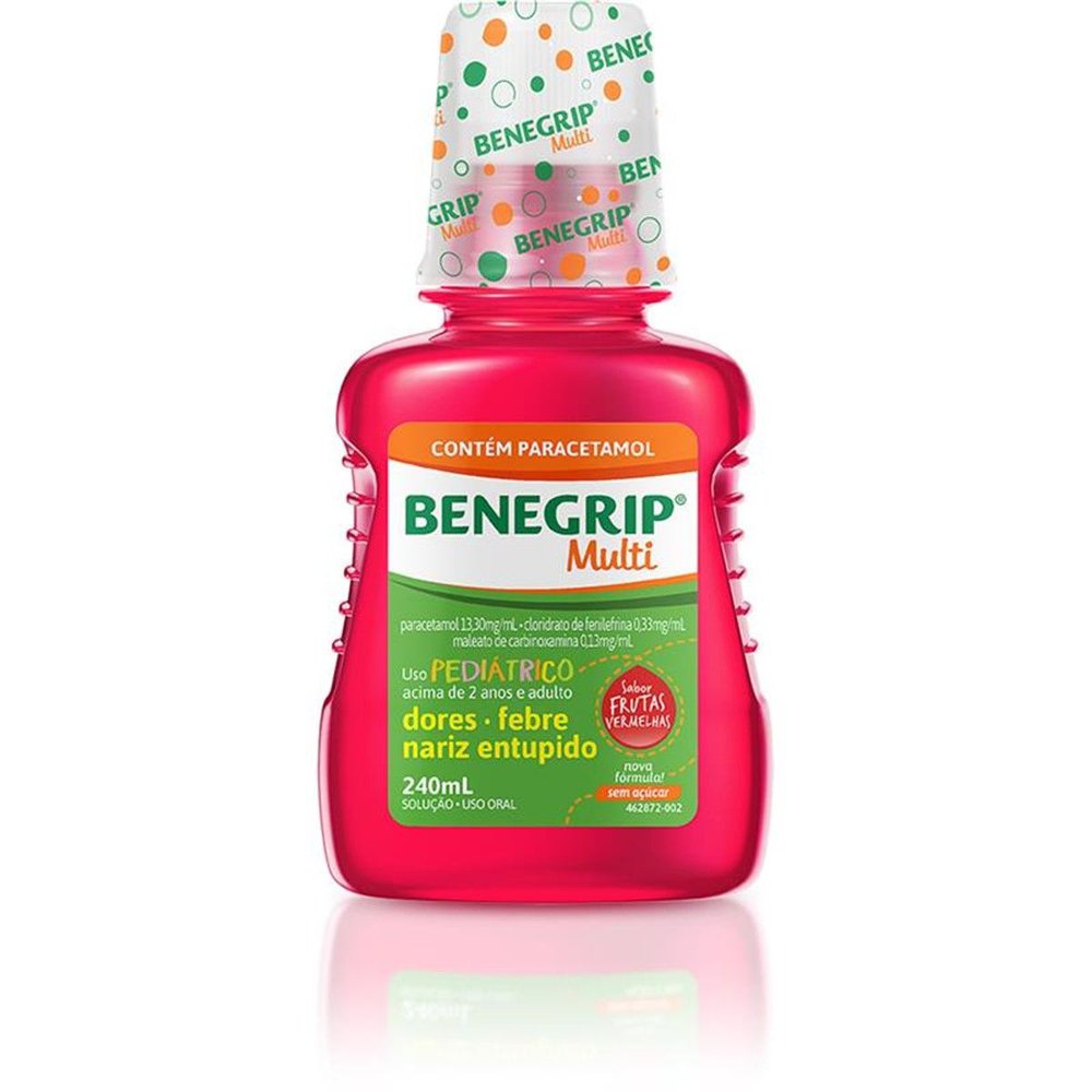 Antigripal Benegrip Multi Kids Solução 240 Ml — Benegrip Multi – Xarope Antigripal - Solução Oral - 240Ml