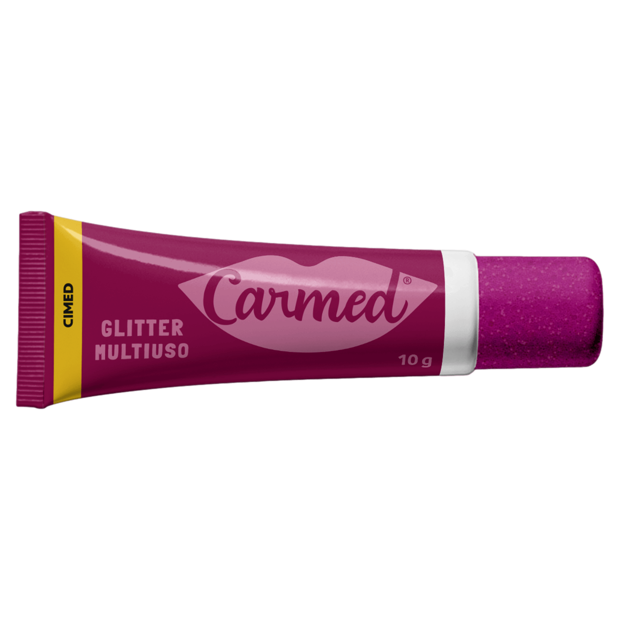 Blush, Batom e Sombra 3 em 1 Tutti Frutti Rosa Holográfico Glitter Carmed - 10g - Imagem 2