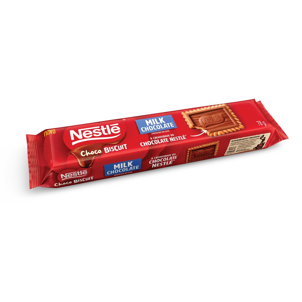 Biscoito com Chocolate Chocobiscuit Nestlé Ao Leite -78g - Imagem 8