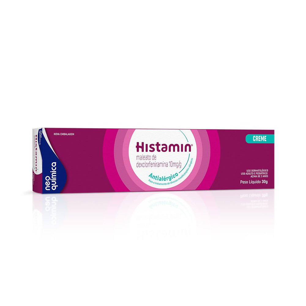 Antialérgico Histamin Creme Dermatológico - 30G - Creme Histamin 10Mg 30G