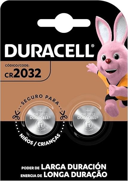 Pilha Moeda CR2032 3V 2 Unidades Duracell