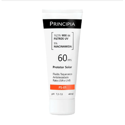 Protetor Solar Facial Principia  PS-01 FPS 60 Toque Seco - 40ml