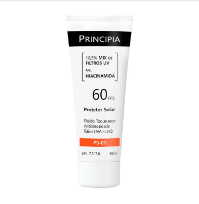 Protetor Solar Facial Dermo PS-01 FPS 60 Toque Seco 40ml Principia Protetor Solar Principia Skincare PS-01 FPS 60 - 40ml
