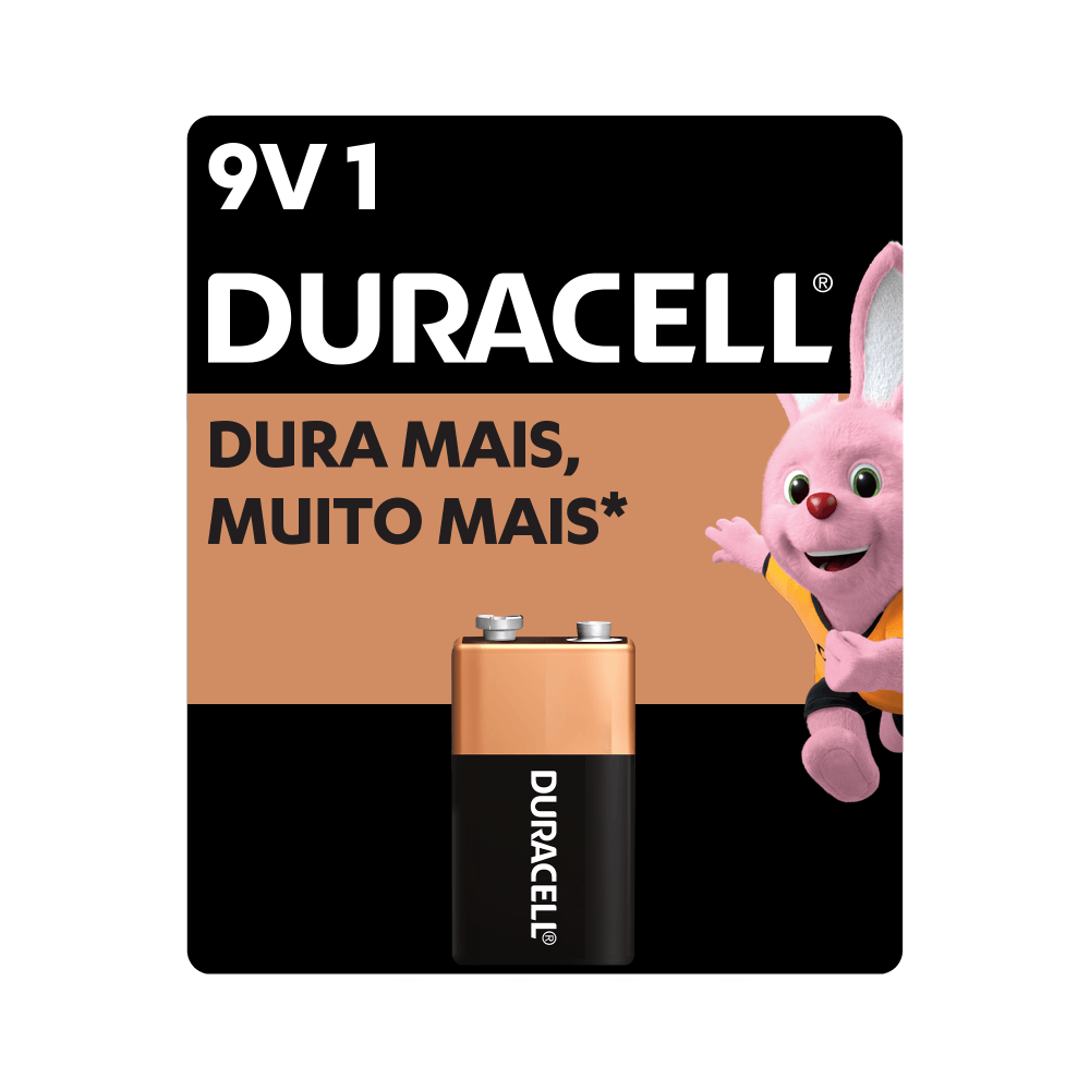 Pilha 9V Alcalina Duracell - 1 Unidade