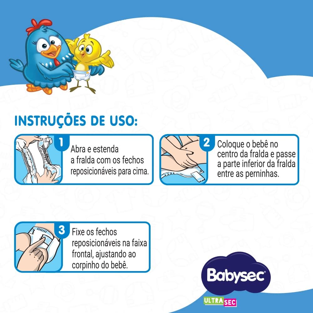 Babysec Fralda Descartável Ultra Hiper XXG 48un - Ultra Absorção 12h, Velcro - Imagem 6