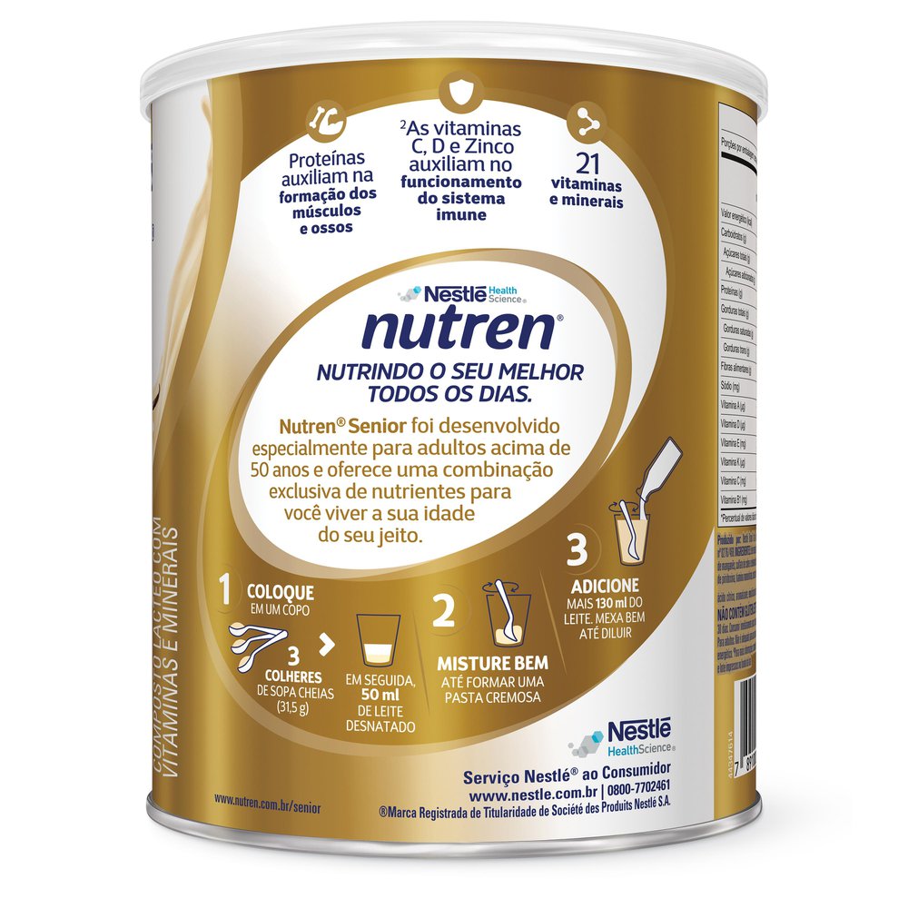 Complemento Alimentar Nutren Senior Baunilha - 740g - Imagem 4