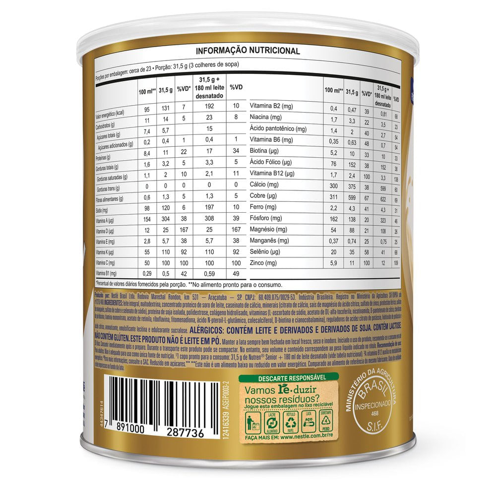Complemento Alimentar Nutren Senior Baunilha - 740g - Imagem 5