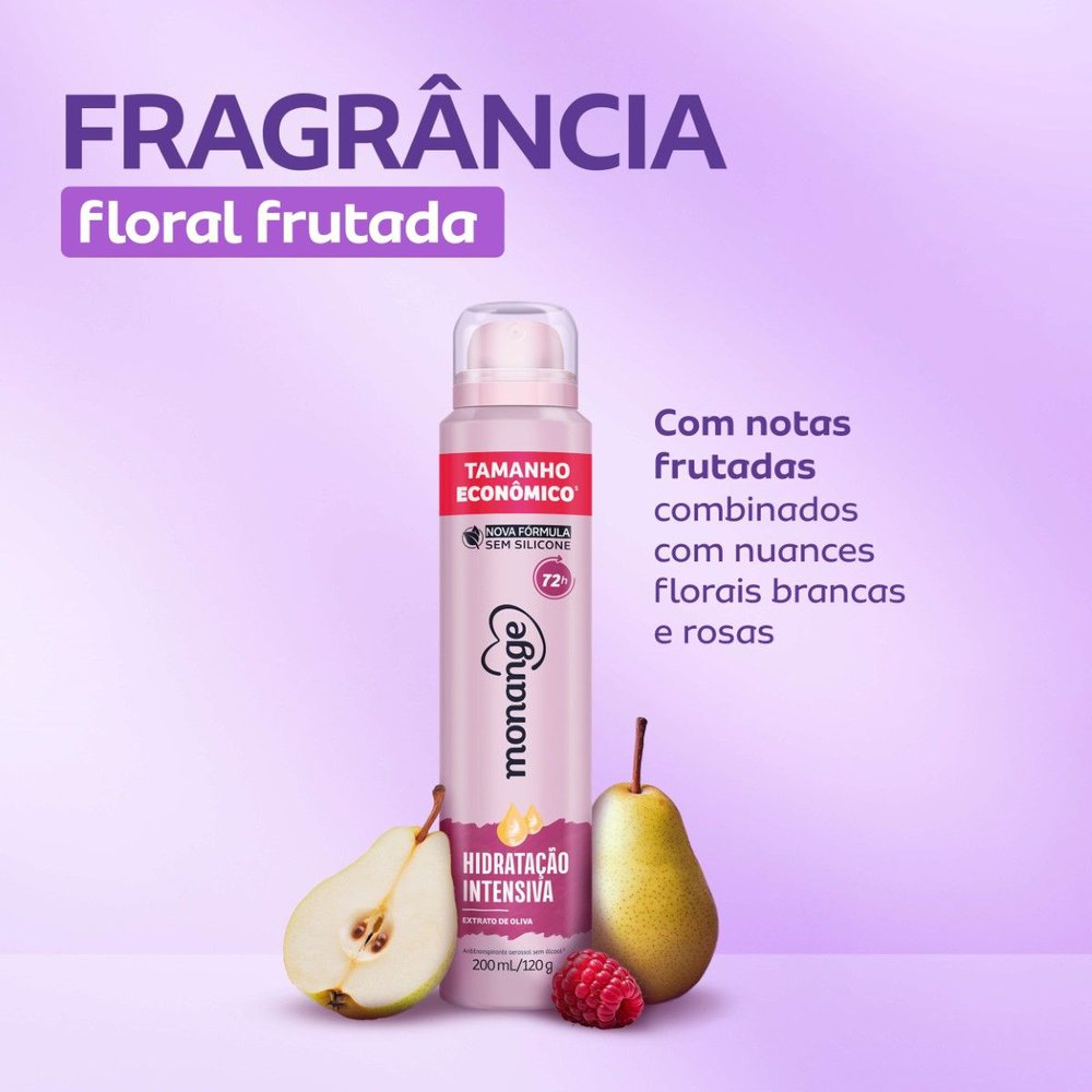 Desodorante Aerossol Antitranspirante Monange Hidratação Intensiva 200ml - Imagem 6
