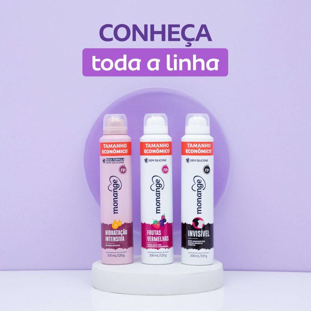 Desodorante Aerossol Antitranspirante Monange Hidratação Intensiva 200ml - Imagem 8