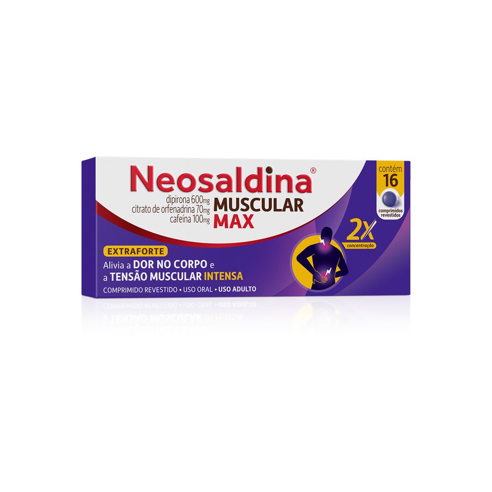 Neosaldina Muscular Max Analgésico e Relaxante Muscular Dipirona - 16 Comprimidos