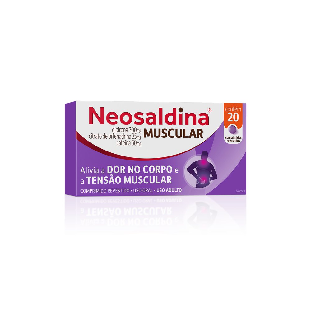 Neosaldina Muscular Analgésico e Relaxante Muscular Dipirona - 20 Comprimidos