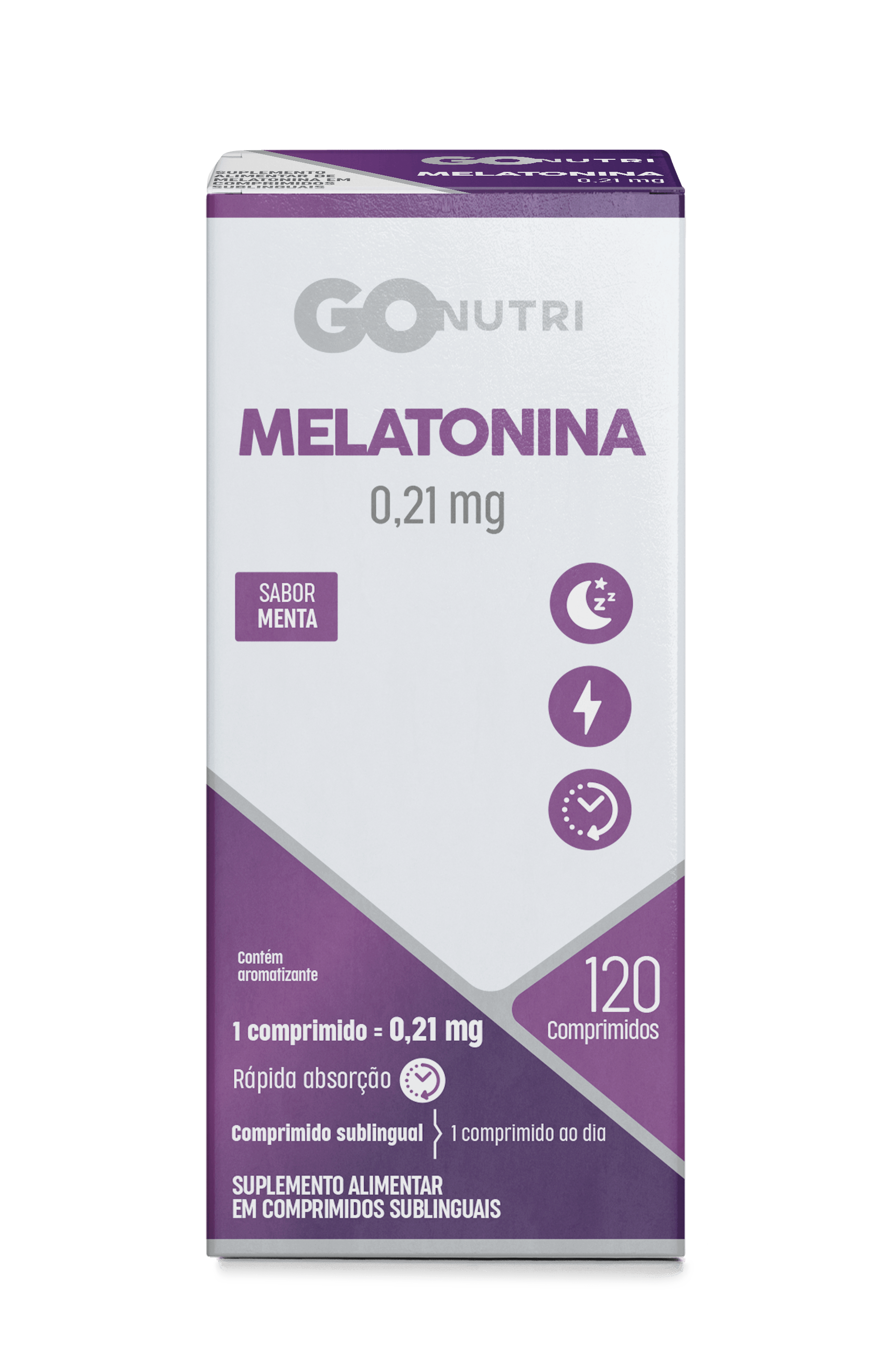 Suplemento Alimentar GOnutri Melatonina - 120 Comprimidos Sublinguais