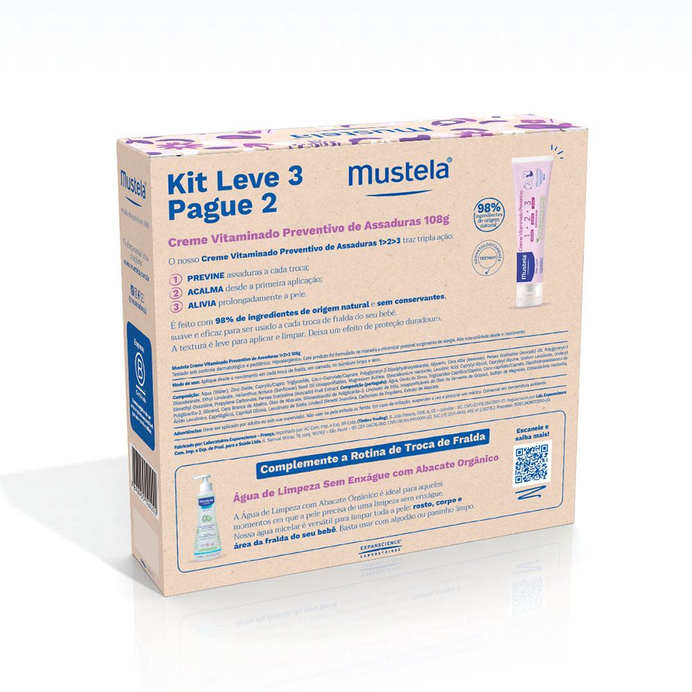 Kit Mustela Creme Assadura Vitamin 108g - 3 Unidades - Imagem 2