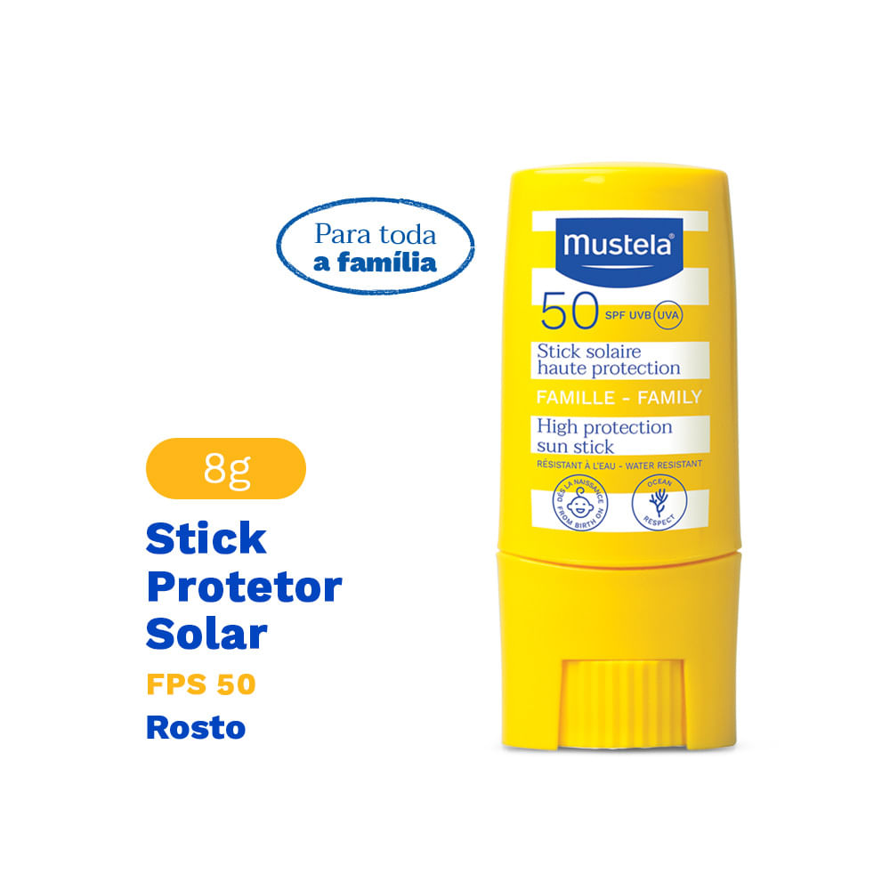 Protetor Solar Stick Fps 50 Mustela Rosto - 8g - Imagem 2