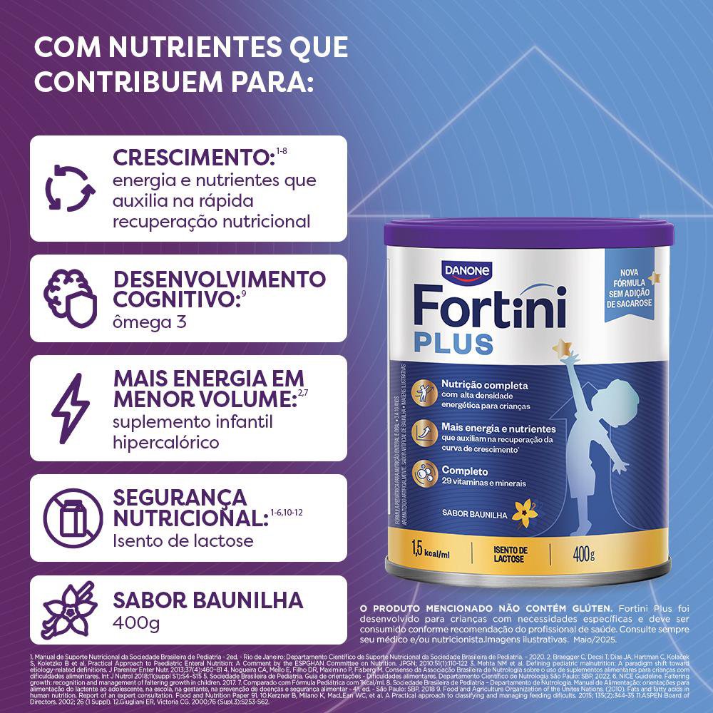 Suplemento Infantil Fortini Plus Baunilha - 400g - Imagem 6