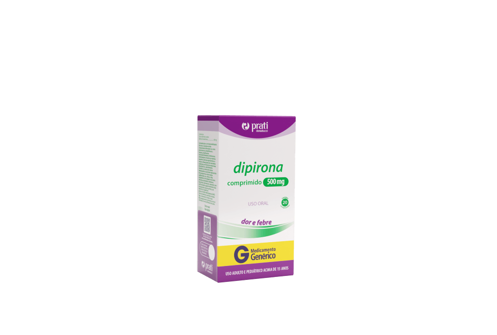 Dipirona Monoidratada 500Mg 20 Comprimidos - Prati Donaduzzi