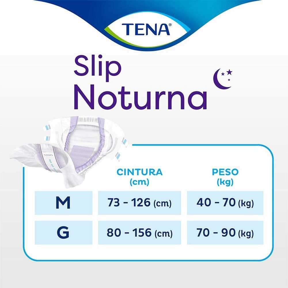 Fralda Geriátrica Tena Slip Noturna M - 16 Unidades - Imagem 3
