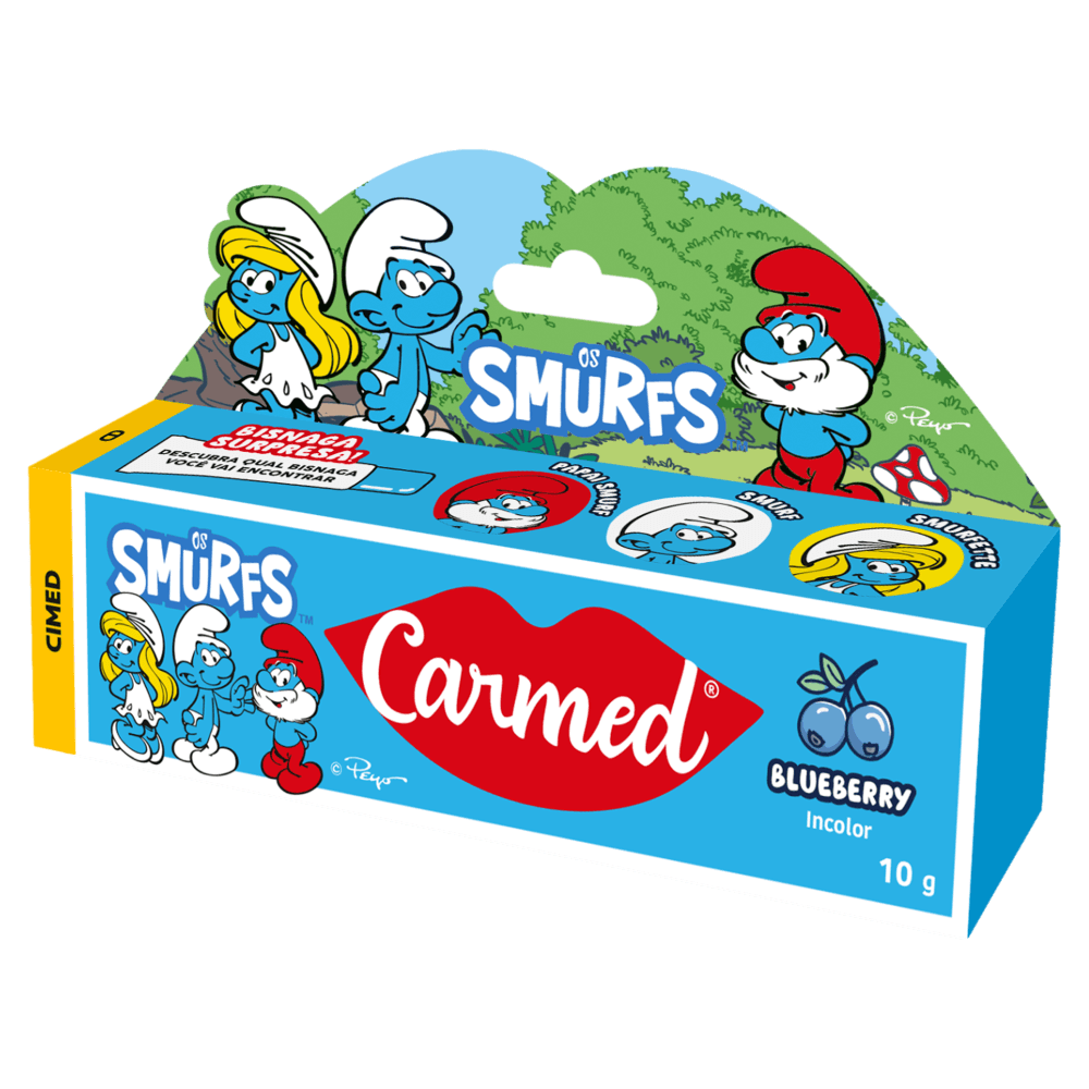 Hidratante Labial Carmed Os Smurfs Blueberry - 10g - Imagem 2