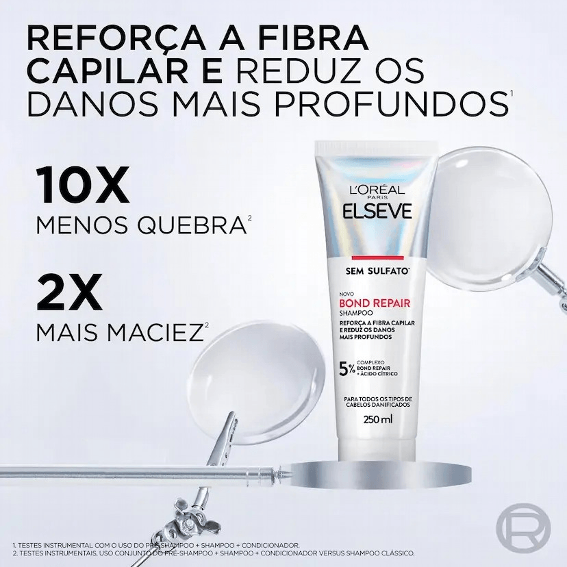 Shampoo L'oréal Paris Elseve Bond Repair - 250ml - Imagem 3