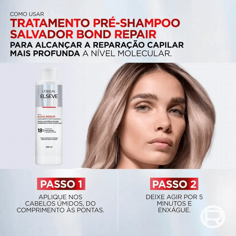 Pré-Shampoo L'oréal Paris Elseve Bond Repair - 200ml - Imagem 7