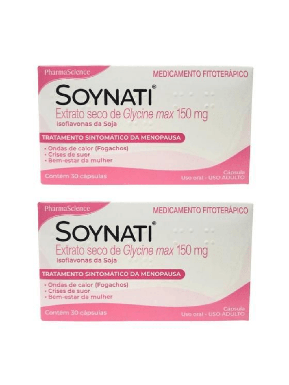 Kit 2 Soynati 150mg para Menopausa 30 Cápsulas PharmaScience