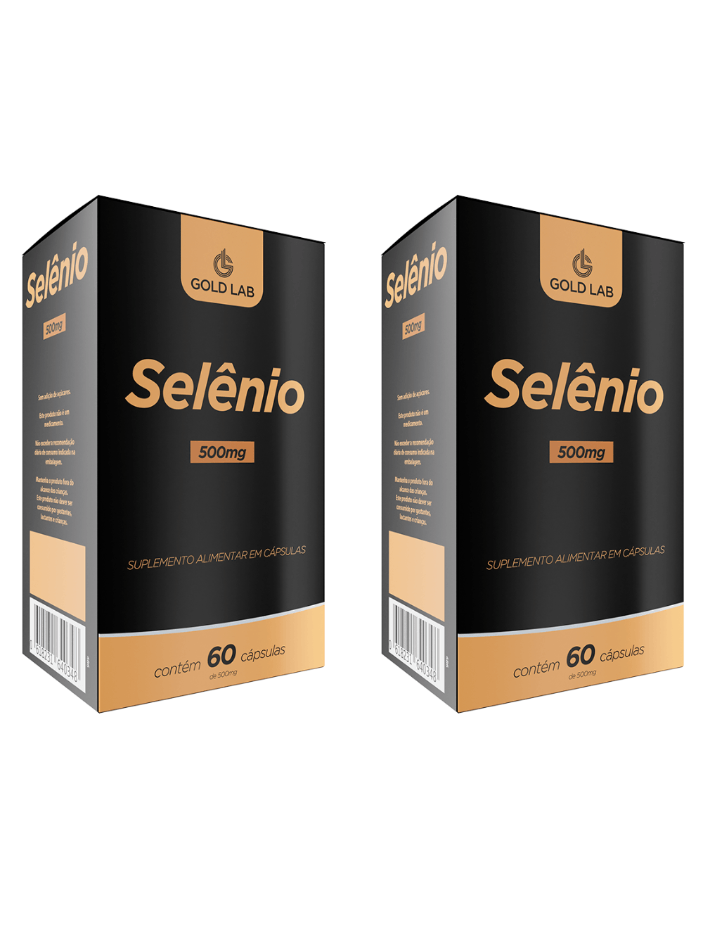 Kit 2 Selênio 500mg 120 Cápsulas Gold Lab