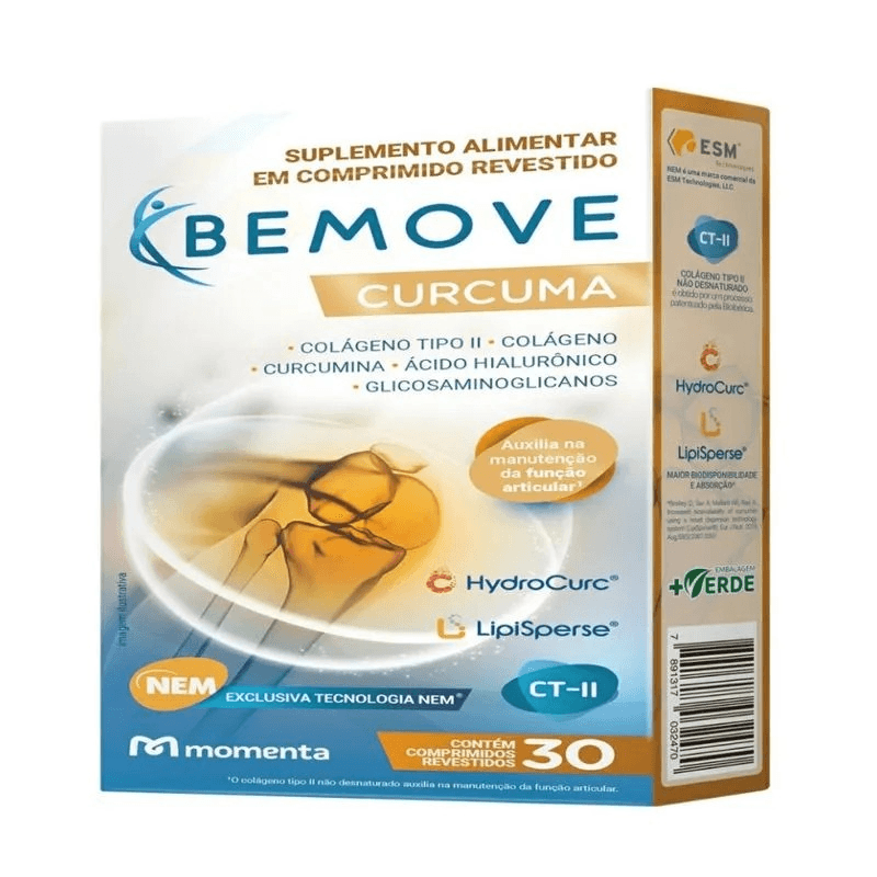 Suplemento Alimentar Bemove Curcuma - 30 Comprimidos